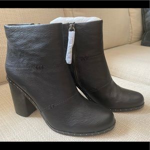 Black heeled ankle boots